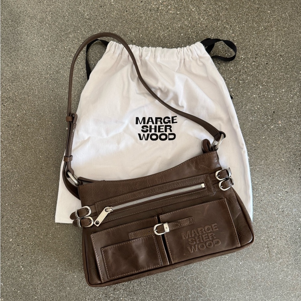 Marge Sherwood Brown Leather Shoulder Bag